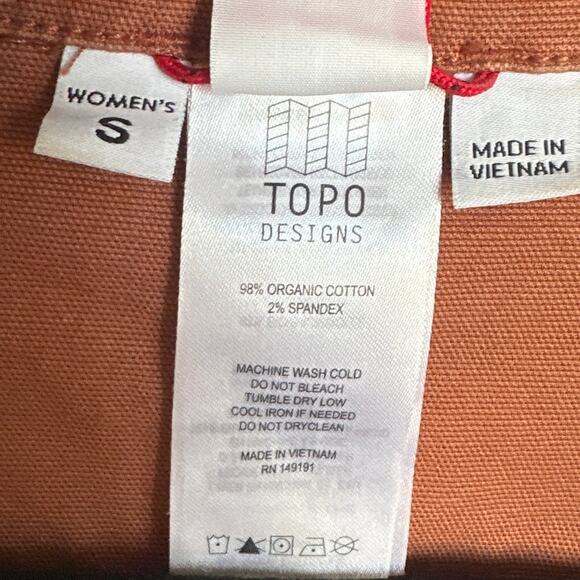 Topo Design Women's Dirt Coverall's, Terracotta Rust Hue, Size S, Like New - Picture 4 of 9